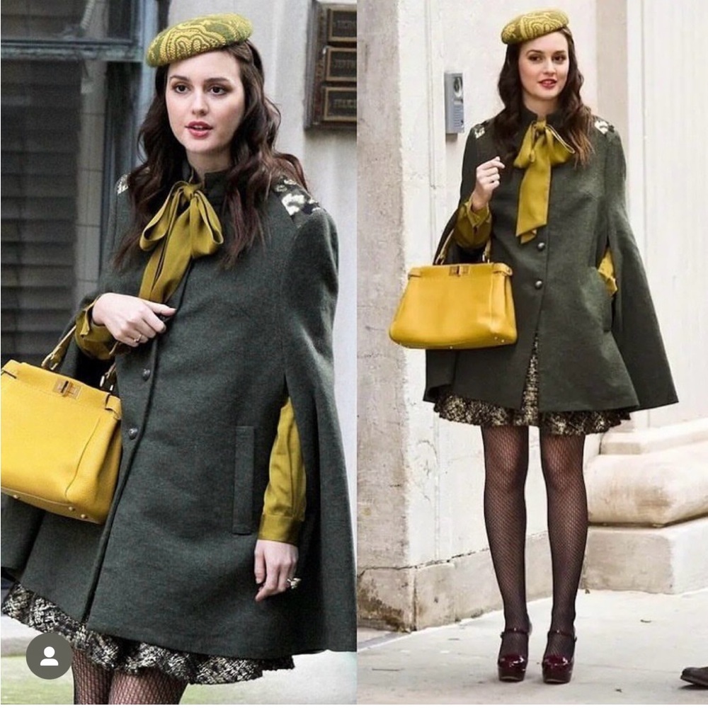 Diane Von Furstenberg DVF Chartreuse Blouse Size 6- As Seen On Blair Waldorf